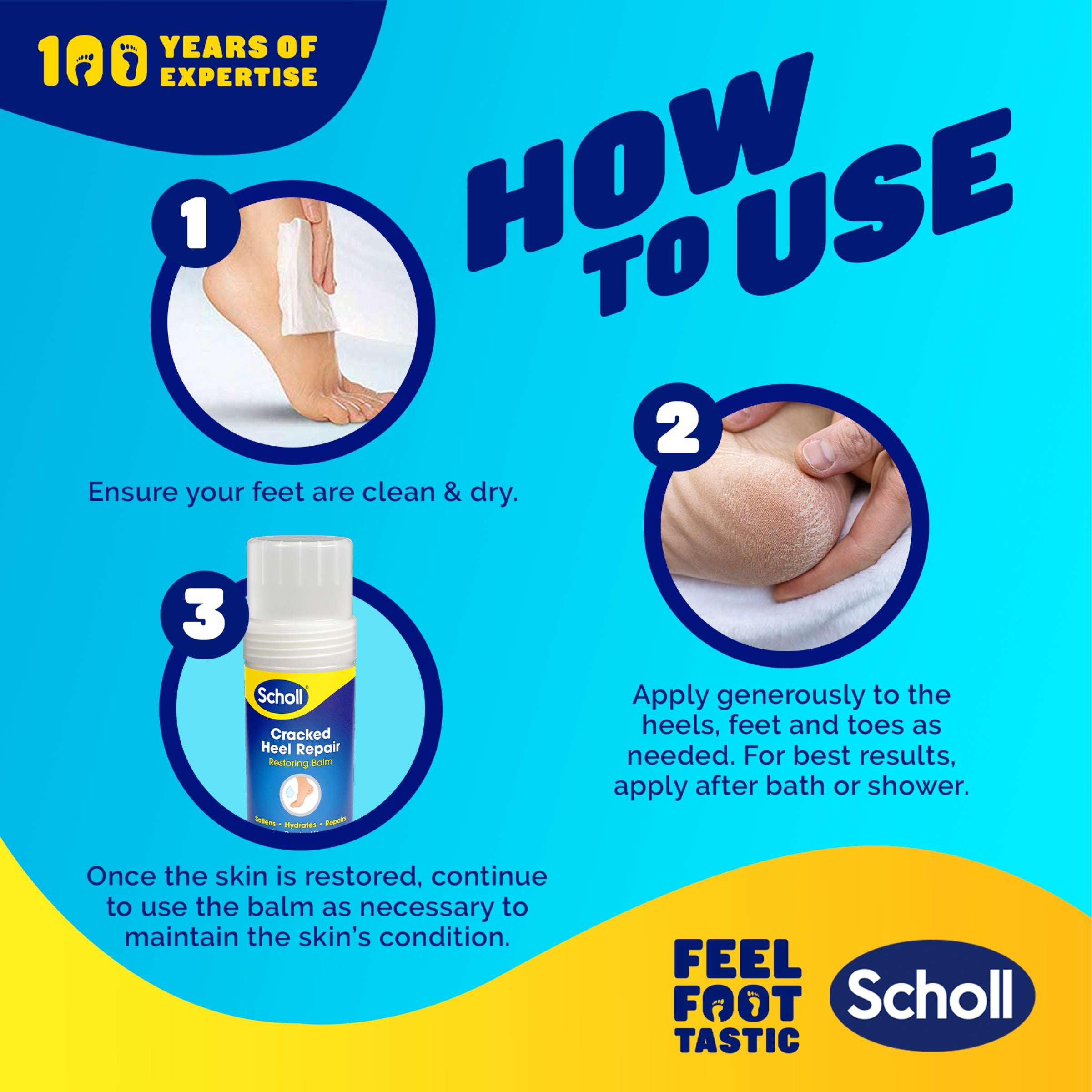 Scholl Care Cracked Heel Repair Restoring Balm Stick