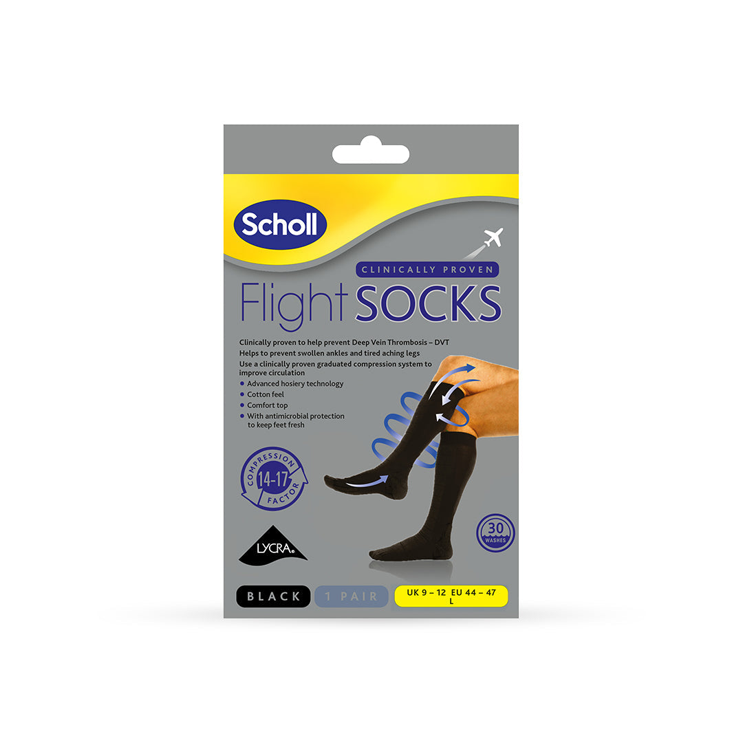 Scholl Flight Socks Flight Socks Cotton Feel: Black
