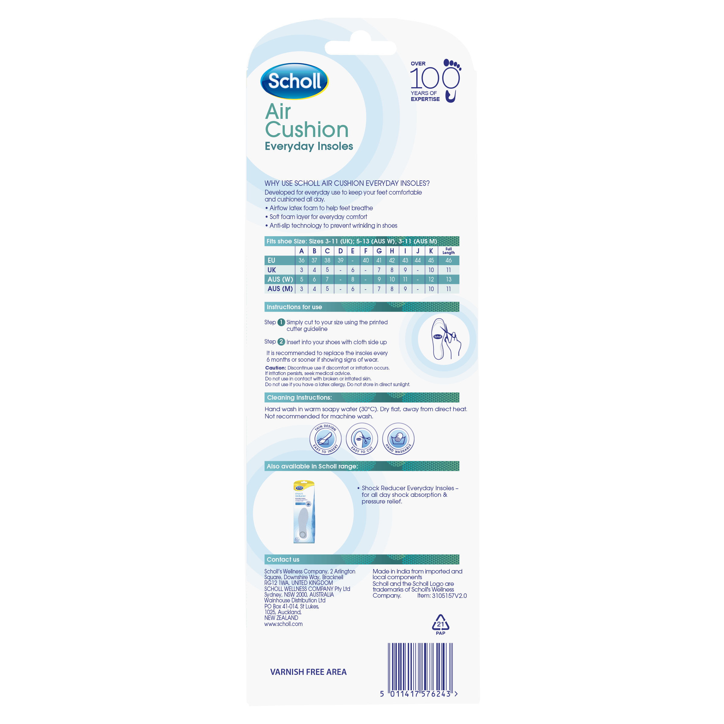 Scholl Insoles Air Cushion Insoles