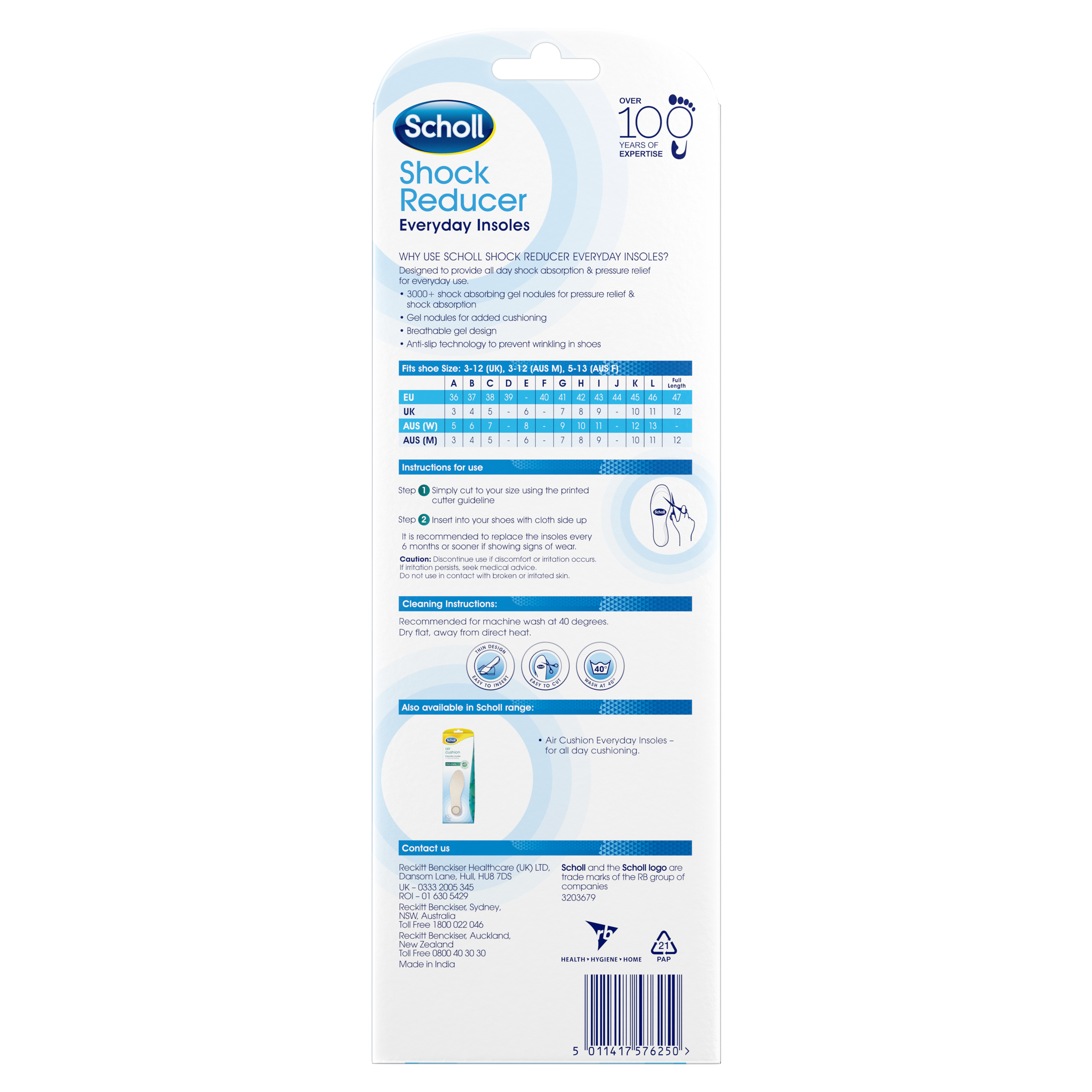 Scholl Insoles Shock Reducer Insoles