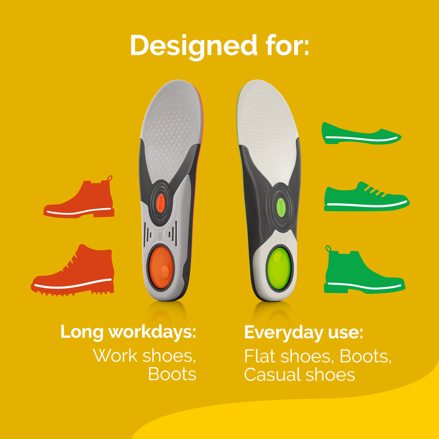 Scholl LiquiFlex™ Extra Support Insoles